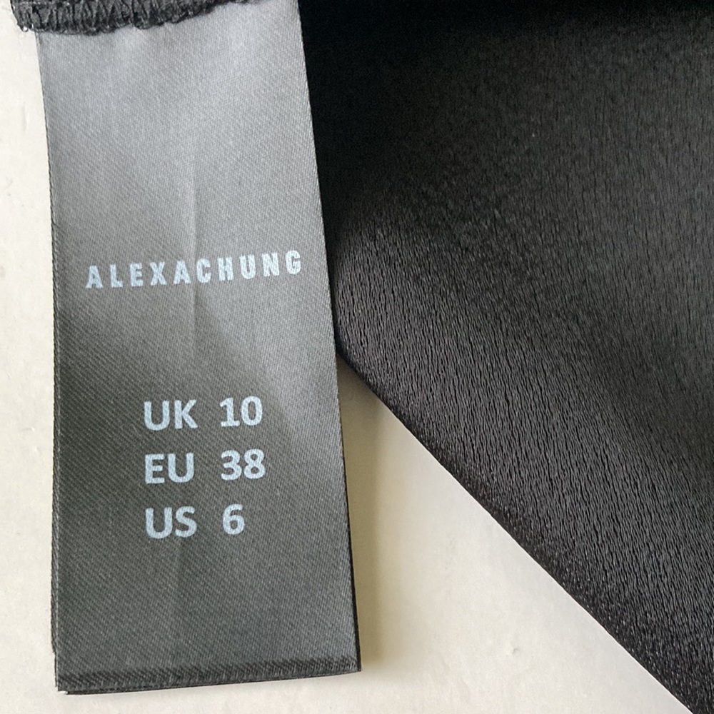 Alexa Chung Scallop Panelled black crepe maxi dress with cutouts NWT US size 6 - Picture 10 of 15